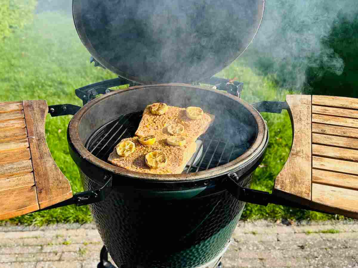 Big Geen Egg zalm roken
