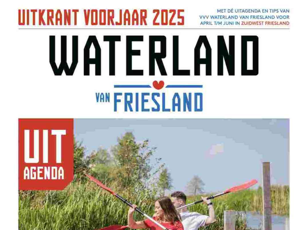 Uitkrant met wat er in de omgeving van vakantiehuis aan het water in Friesland te doen is